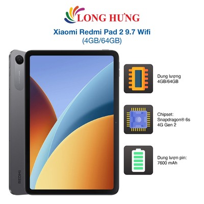 Máy tính bảng Xiaomi Redmi Pad 2 9.7 Wifi (4GB/64GB) - Hàng chính hãng