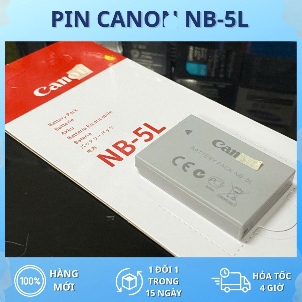 Pin Canon NB-5L Cho Dòng IXUS, 800 IS, 850 IS, IXUS 900 Ti, 950 IS IXUS 960 IS, 980 IS IXUS 90 IS