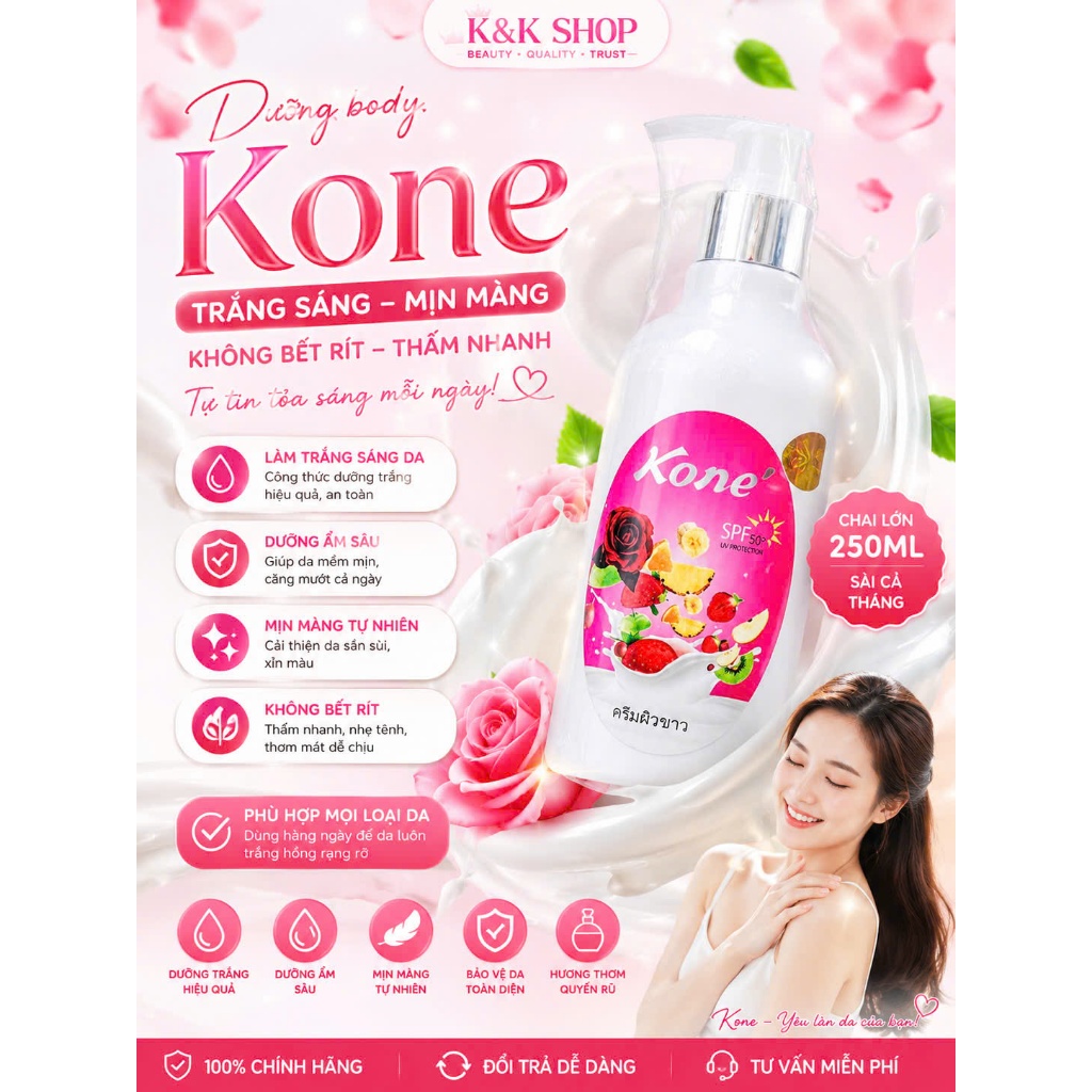 Kem body kone ( chính hãng thái lan có tem chống giả)