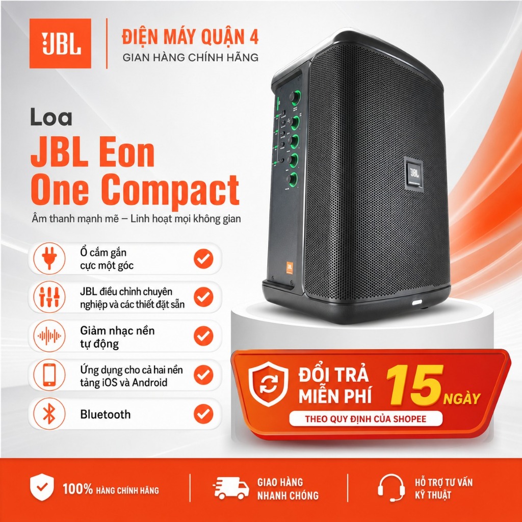Loa Bluetooth JBL Bluetooth Streaming DSP 112dB EON One Compact