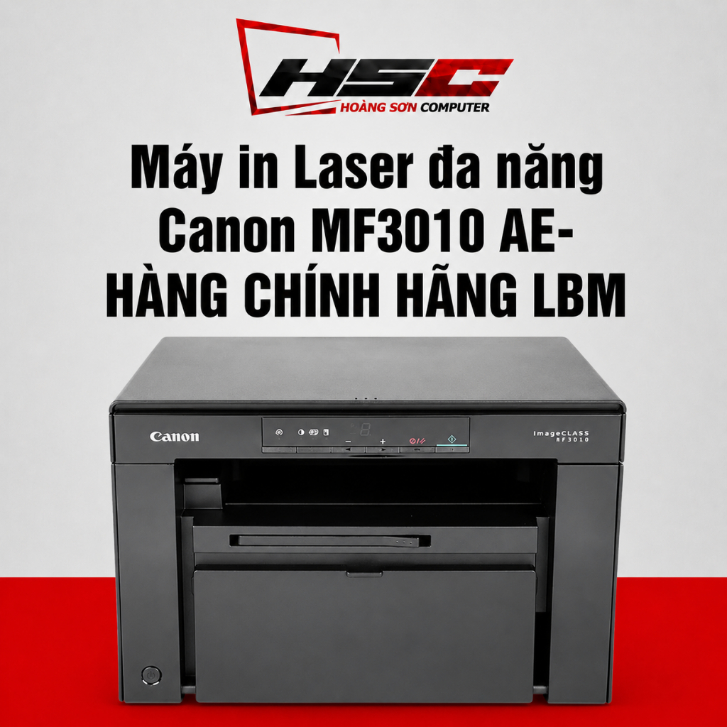 Máy in Laser đa năng Canon MF3010 AE- HÀNG CHÍNH HÃNG LBM- FULL VAT