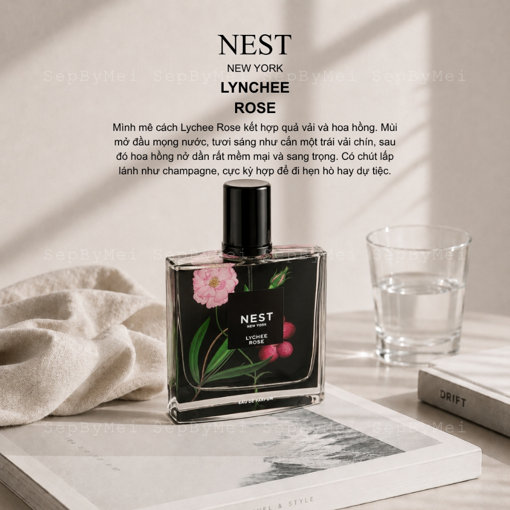 [Đã dịch sang Tiếng Việt] Vải & Hoa hồng - NEST New York Lychee Rose