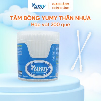 Combo 2/6/12 hộp Tăm bông YUMY 200 que tăm bông 2 đầu đa năng không xơ, vệ sinh tai mũi (TB01-026)