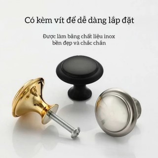 Combo 2,3,5 Núm Cửa Inox Tròn Kèm Ốc, Tay Nắm Kéo Các Cánh Cửa Cho Đồ Dùng Nội Thất-MOGEE