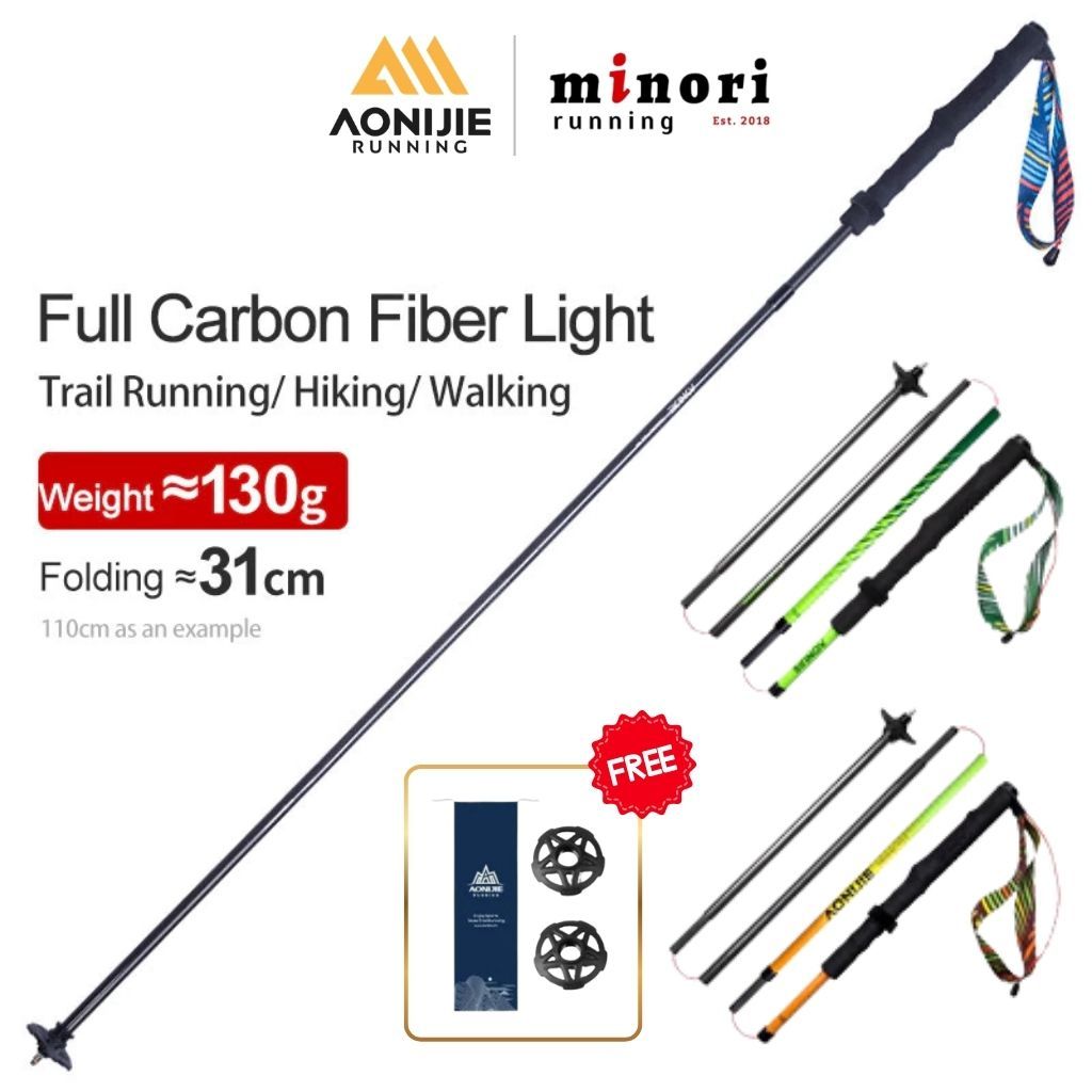 Gậy Leo Núi Gậy Carbon dùng choTrekking Hiking Chạy Trail Aonijie E4204 Gấp Gọn Tiện Lợi MININORI