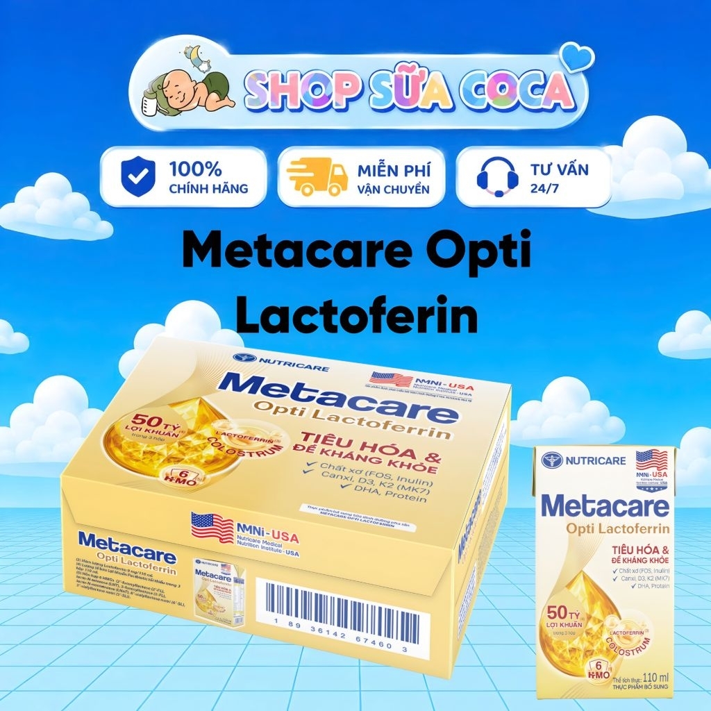 Nutricare Metacare Lactoferin 110ml/180ml thùng 24 hộp date mới