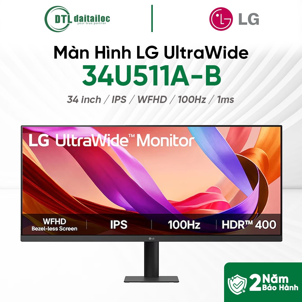 Màn Hình LG UltraWide 34U511A-B 34 inch IPS WFHD 100Hz 1ms I Chính hãng I Bảo hành 2 năm