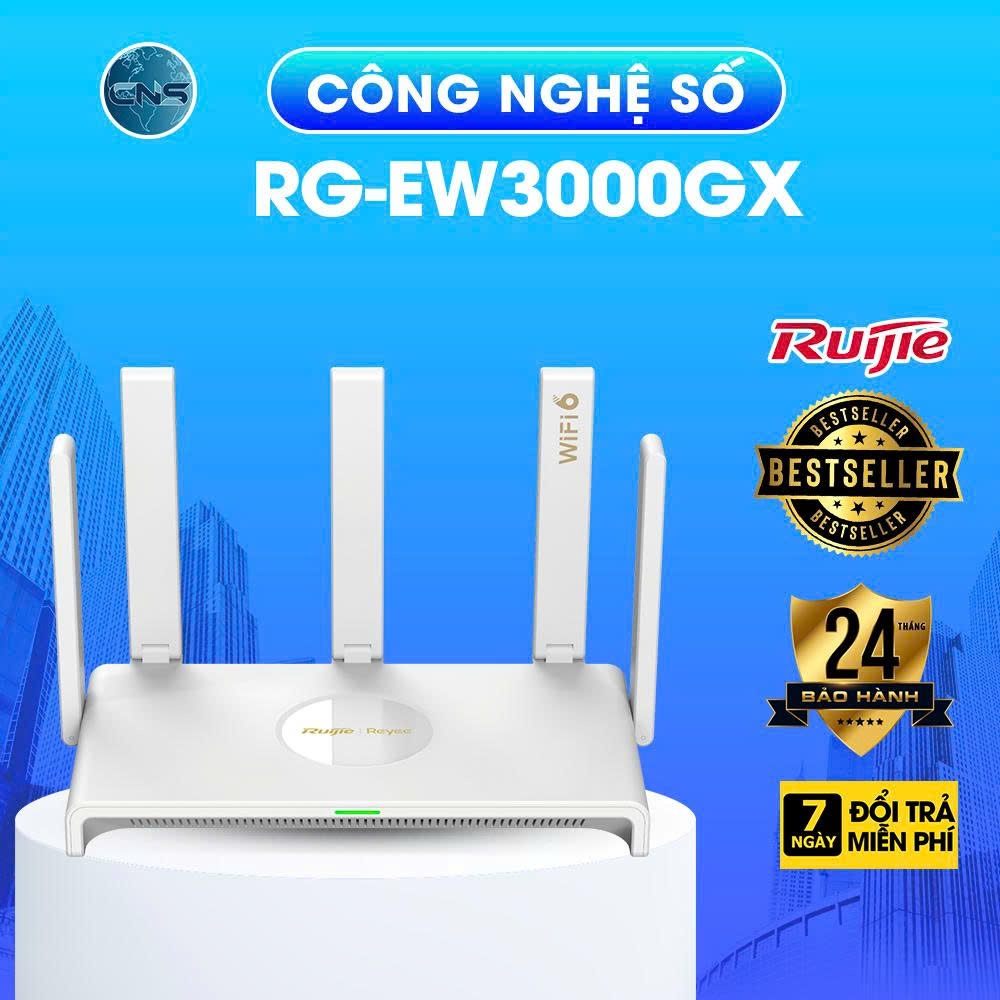 Router Wifi 6 Mesh RUIJIE Reeye RG-EW3000GX - BẢO HÀNH CHÍNH HÃNG 2 NĂM