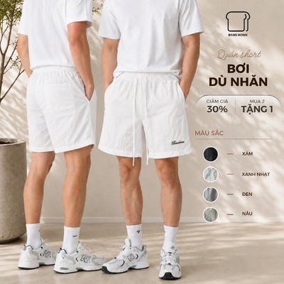 Quần short nam cao cấp BAMIHOME chất liệu vải dù nhăn kết hợp lót lưới thoáng khí, thoải mái QB04