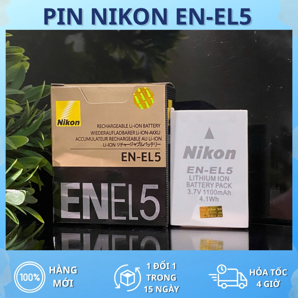 Pin Lithium Nikon EL5 Cho Máy Ảnh Nikon Coolpix P500, P510, P520, P530, P100 - Hàng Mới