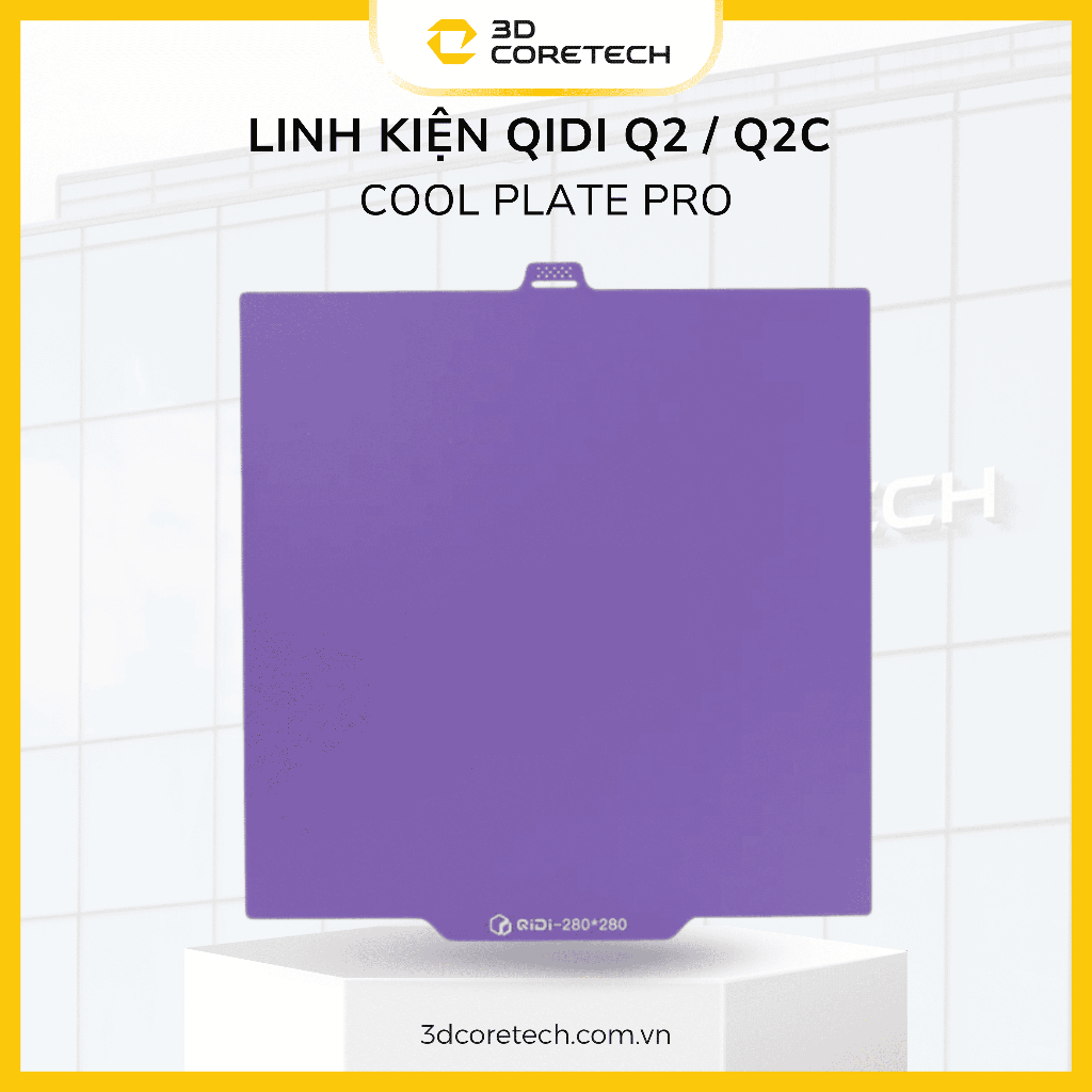Tấm PEI Hai Mặt QIDI Q2/Q2C Chính Hãng | Dual-sided Smooth PEI / Cool Plate Pro | Build Plate