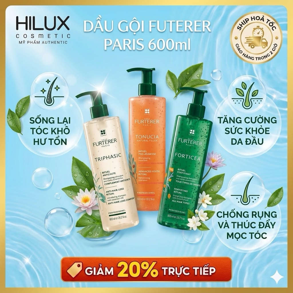 Dầu gội sạch gầu Rene Furterer  paris forticea 600ml