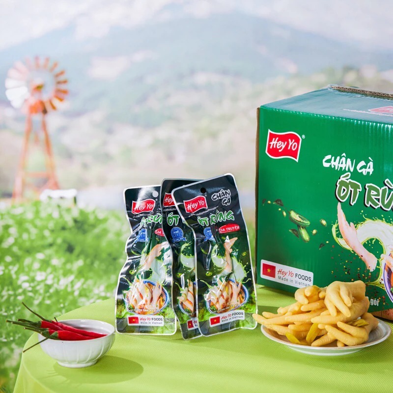 Chân gà Hey yo giá rẻ chân gà nhất tâm siêu cay heyyo hey yo Việt Nam  40g, chân gà cay bento