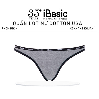 Quần lót nữ bikini lưng logo iBasic thun lạnh airy thoáng khí thể thao năng động PANY106