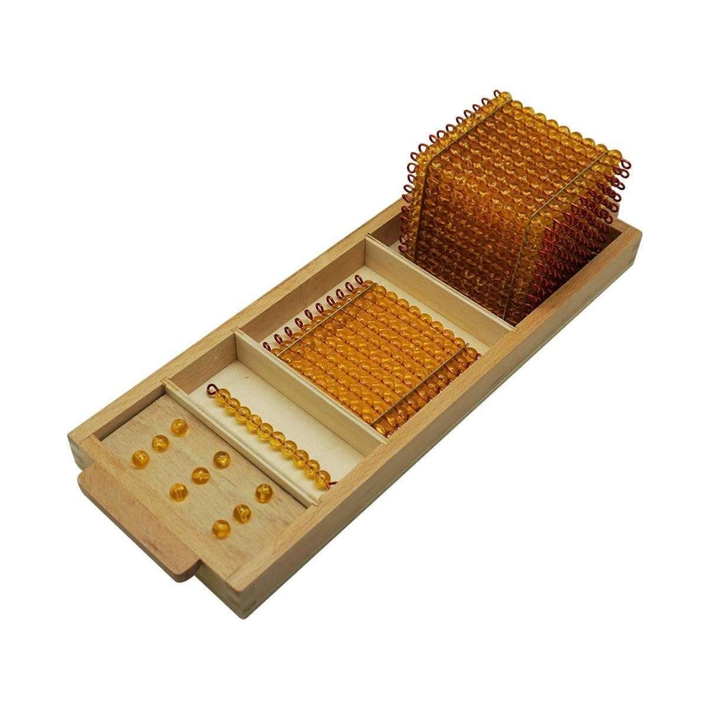 Khay cho phạm vi 9 (9 hạt cườm của 1, 9 thanh hạt cườm của 10, 9 tấm hạt cườm của 100, 1 khối hạt cư