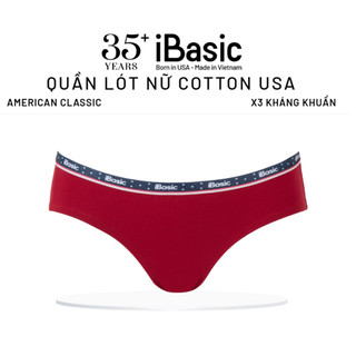Quần lót nữ American Classic iBasic cotton USA kháng khuẩn hipster lưng vừa PANY113