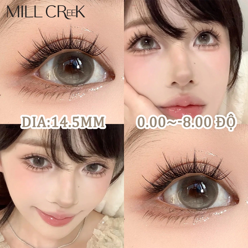 1 Cặp Kính áp tròng Mill Creek, màu nâu Sleep Artist, Lens 1 ngày, giãn tròng 14.5mm , cận có độ (0-