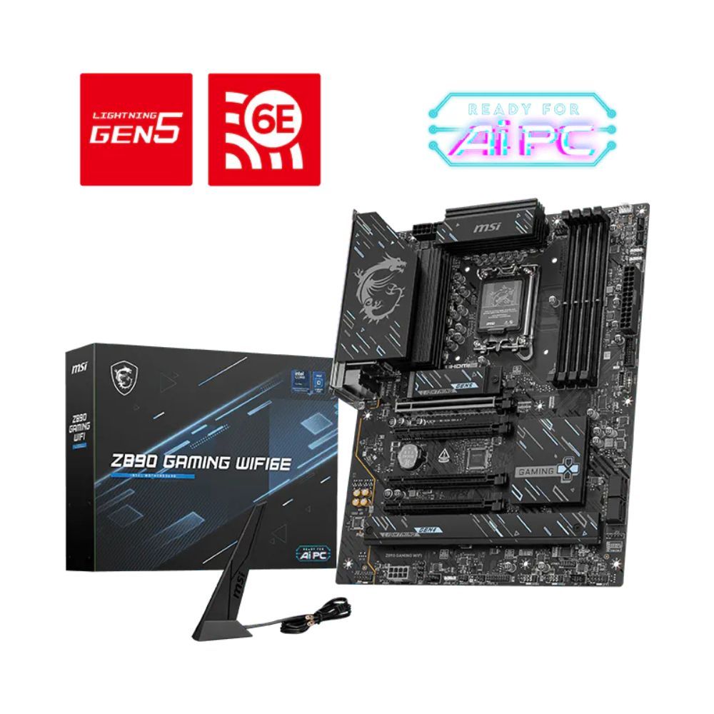 Bo mạch chủ MSI Z890 GAMING WIFI6E Intel Z890, Socket 1851, ATX, 4 khe ram - Hàng Chính Hãng