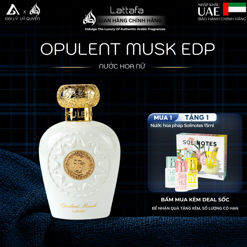 [LATTAFA] Nước Hoa Nữ Lattafa Opulent Musk Eau De Parfum 100ml