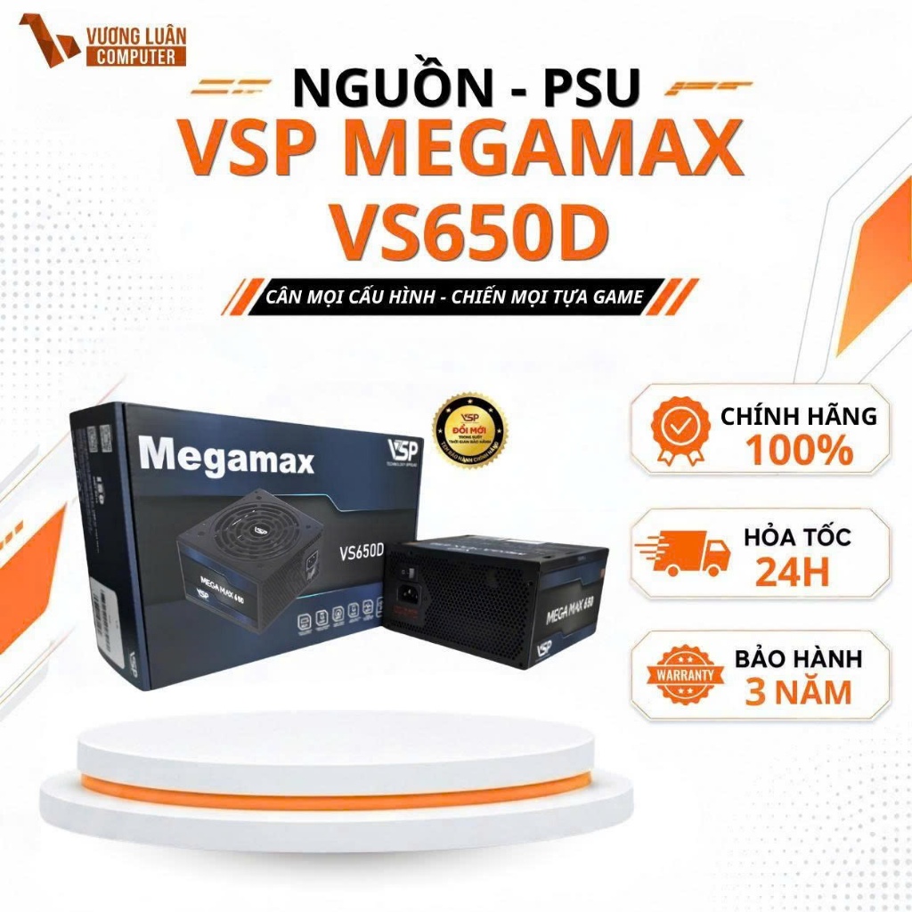 Nguồn máy tính 650W VSP MegaMAX VS650D Chính Hãng Giá Tốt