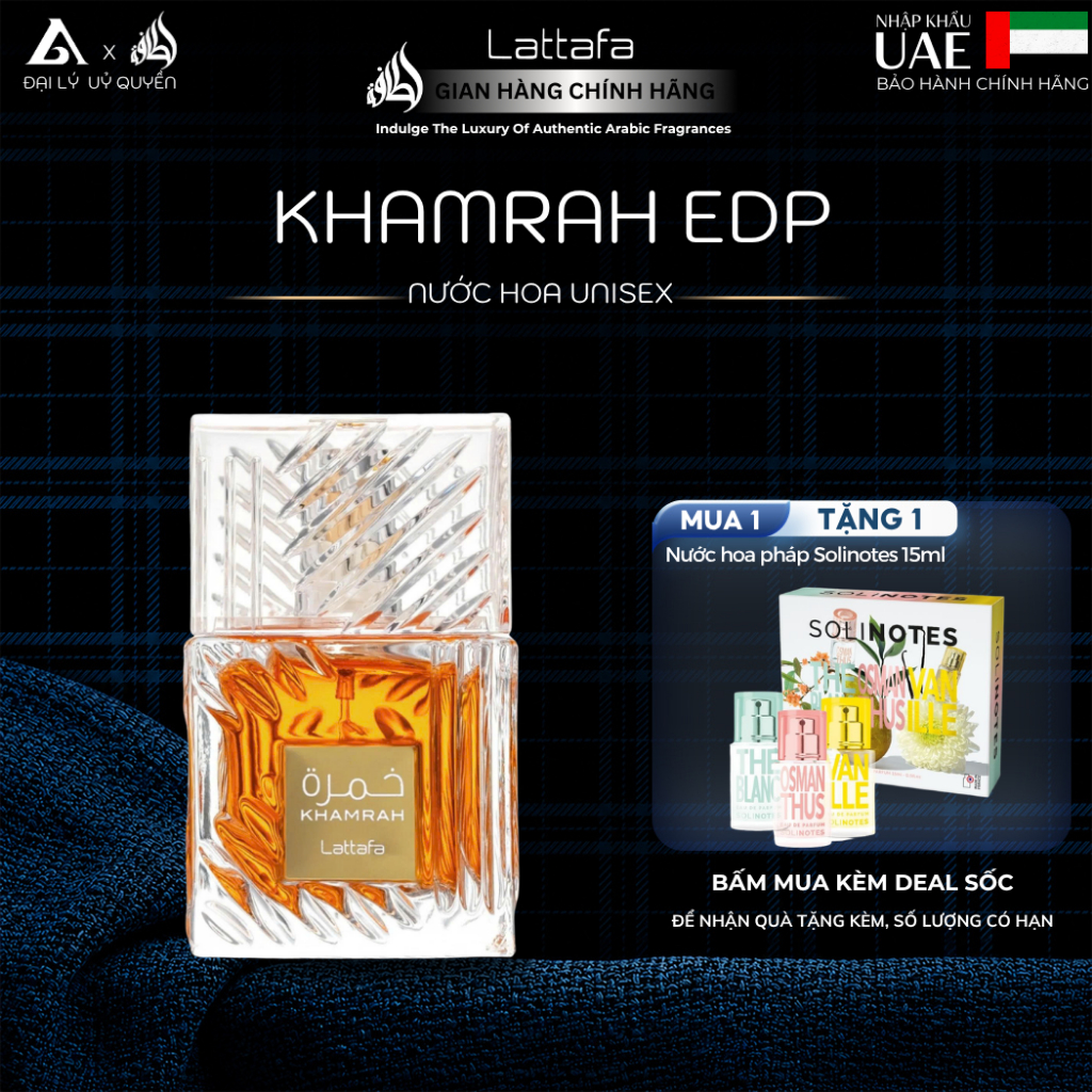 [LATTAFA] Nước Hoa Unisex Lattafa Khamrah Eau De Parfum 100ml