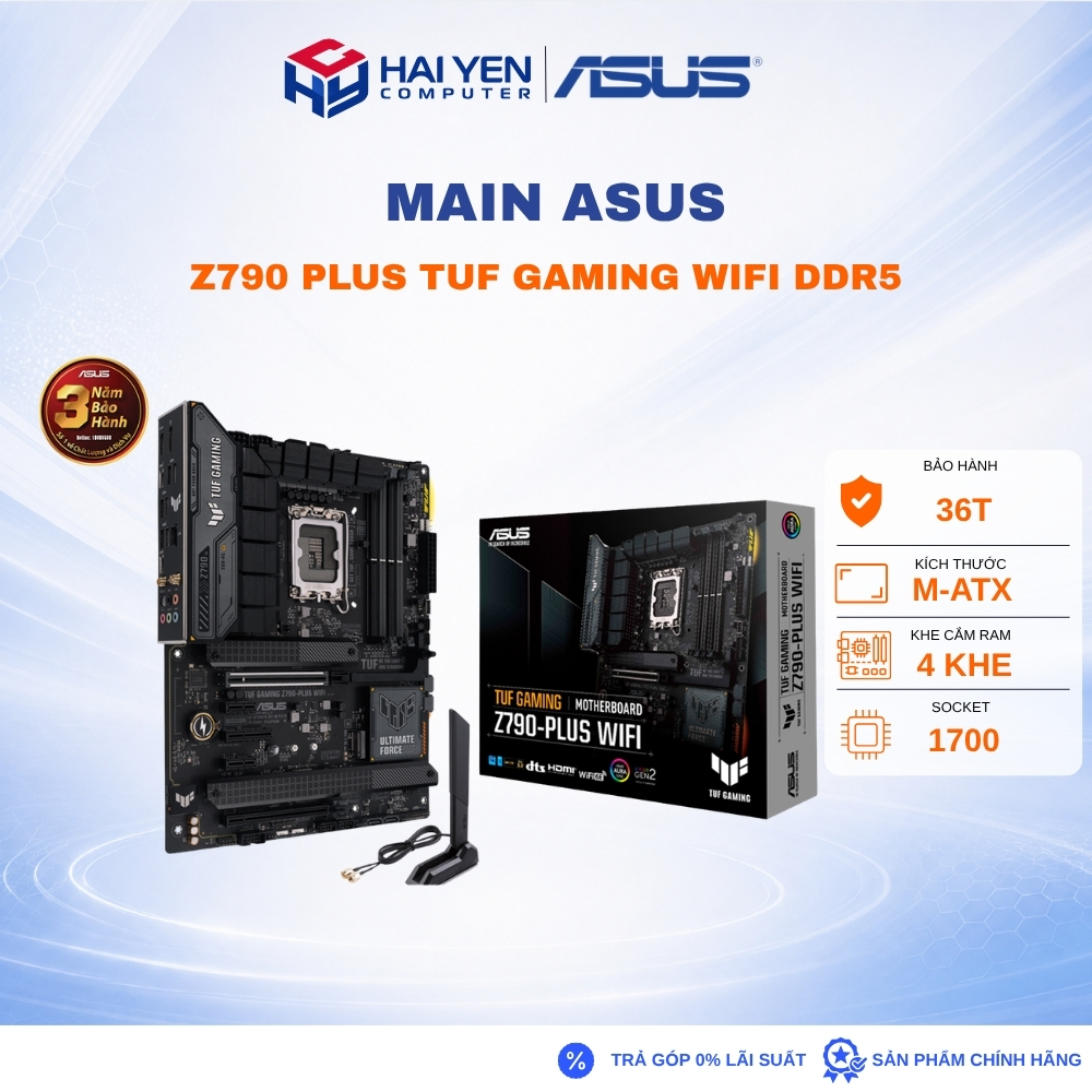 Bảng mạch chính ASUS Z790 PLUS TUF GAMING WIFI DDR5 - 4 khe ram  - D5