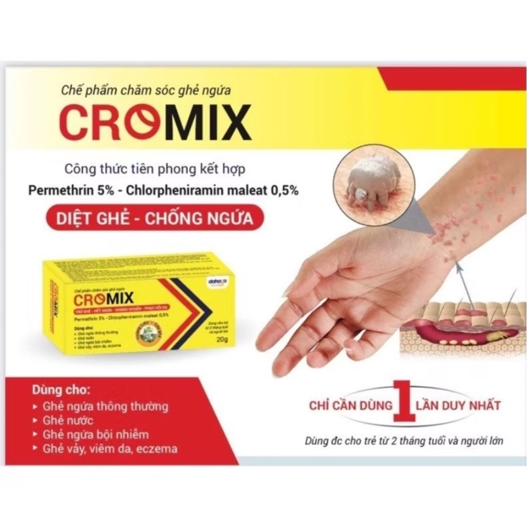 Kem Bôi Ghẻ Ngứa CROMIX 20g