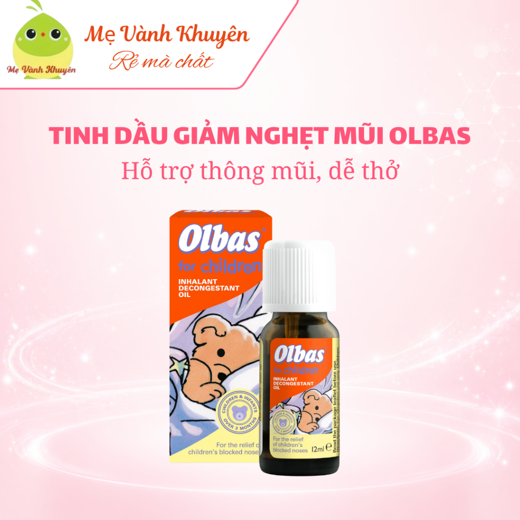 Tinh dầu giảm nghẹt mũi cho bé Olbas For Children/Babix Inhalat N, UK/Đức (12ml/10ml)