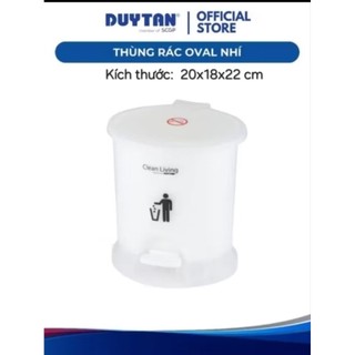 Thùng rác oval Duy Tân, thùng rác oval nhí, thùng rác có bàn đạp, thùng rác nhựa cao cấp, thùng rác phòng tắm