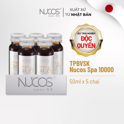 [QUÀ TẶNG] TPBVSK Nước Uống Collagen Nucos Spa 10000 Hỗ Trợ Chống Lão Hóa Hộp 5chaix50ml
