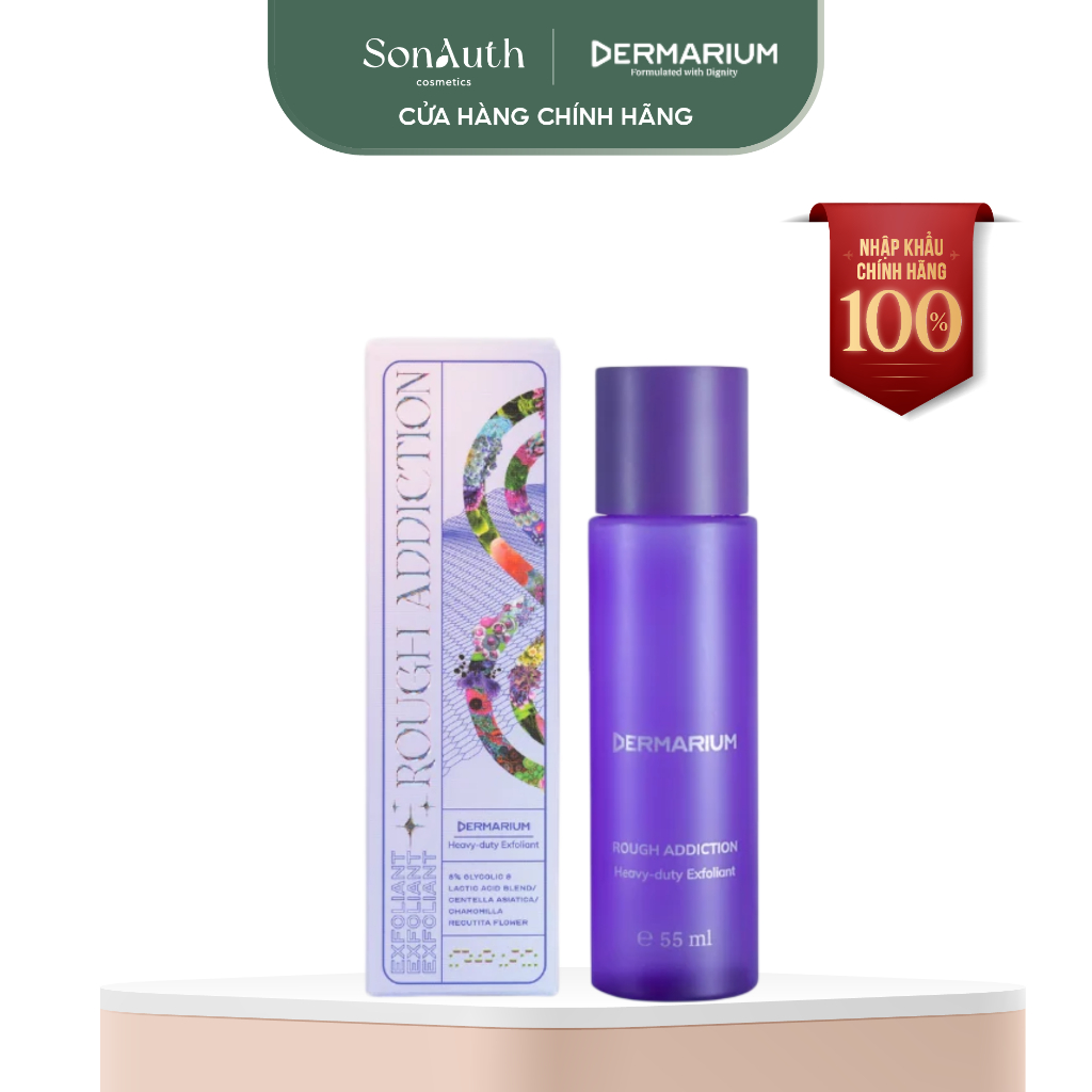 Tẩy da chết hoá học Dermarium Rough Addiction làm sạch sâu, hỗ trợ mờ thâm