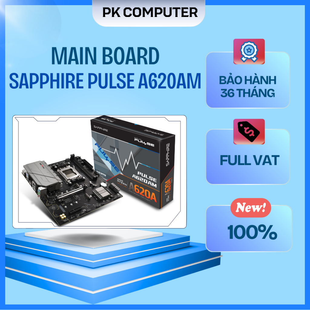Mainboard SAPPHIRE Pulse A620AM DDR5 | AM5, mATX, 2 khe RAM ( Full VAT )