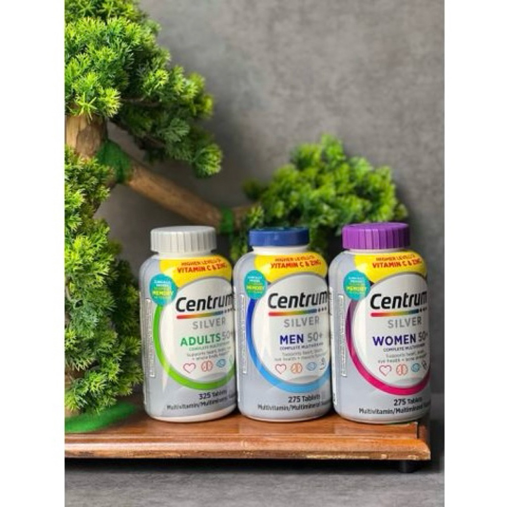 🩷💚 [HSD 02/2028] Viên uống Centrum Silver Multivitamin 50+ từ MỸ 275 viên & 325 Viên — dành cho Nam 