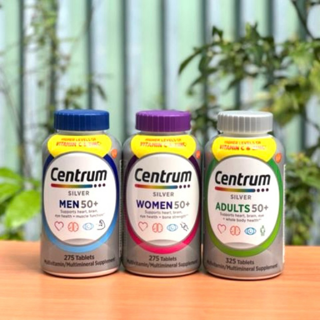 🕺💃 [HSD 07/2027] Viên uống Centrum Silver Multivitamin 50+ từ MỸ 275 viên & 325 Viên — dành cho Nam 