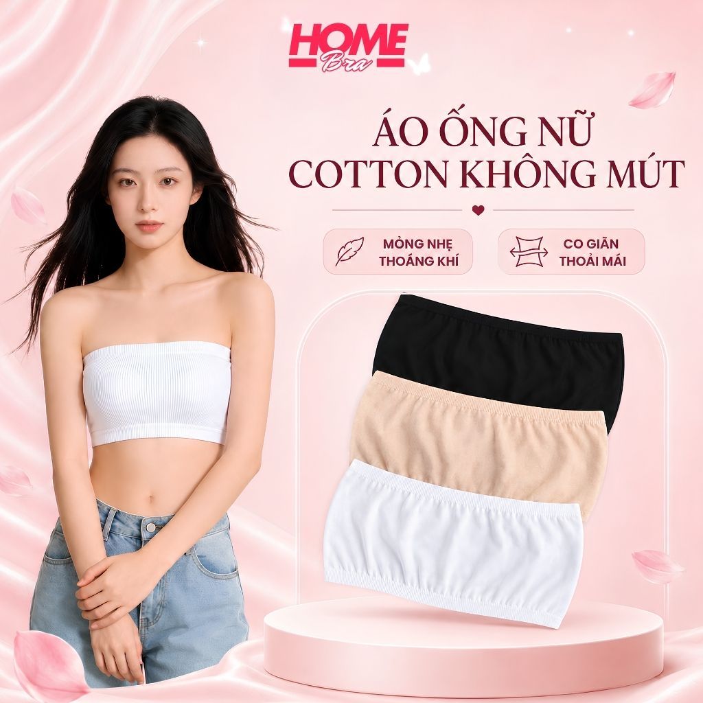 Áo lá học sinh không dây mềm mại co giãn tốt - Áo quây bra ngang ngực không mút mặc thoải mái B0123