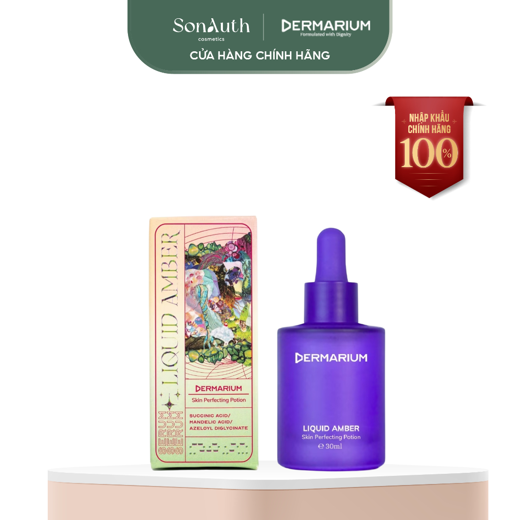 Tinh chất cho da dầu mụn, hỗ trợ kiềm dầu Dermarium Liquid Amber