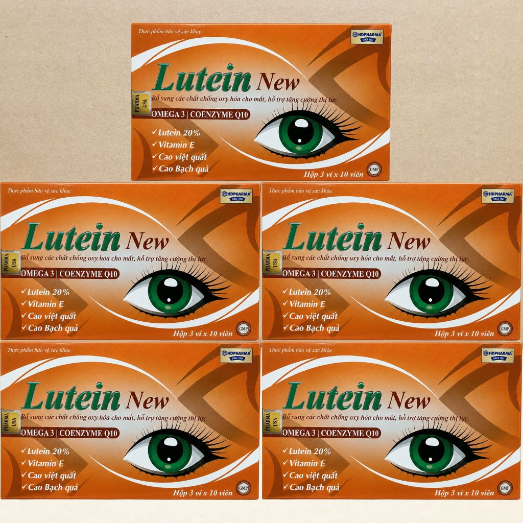 Combo 5 Hộp Lutein New Cam - Rostex - Hải Dương - Vitamin Chữa Lành