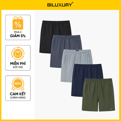 [T8_ĐỒNG GIÁ 249K] Quần Short Gió Thể Thao Nam Biluxury 1QDGT001 Quần Đùi Gió Nam Form Vừa Vặn Tôn Dáng Basic Mềm Mại