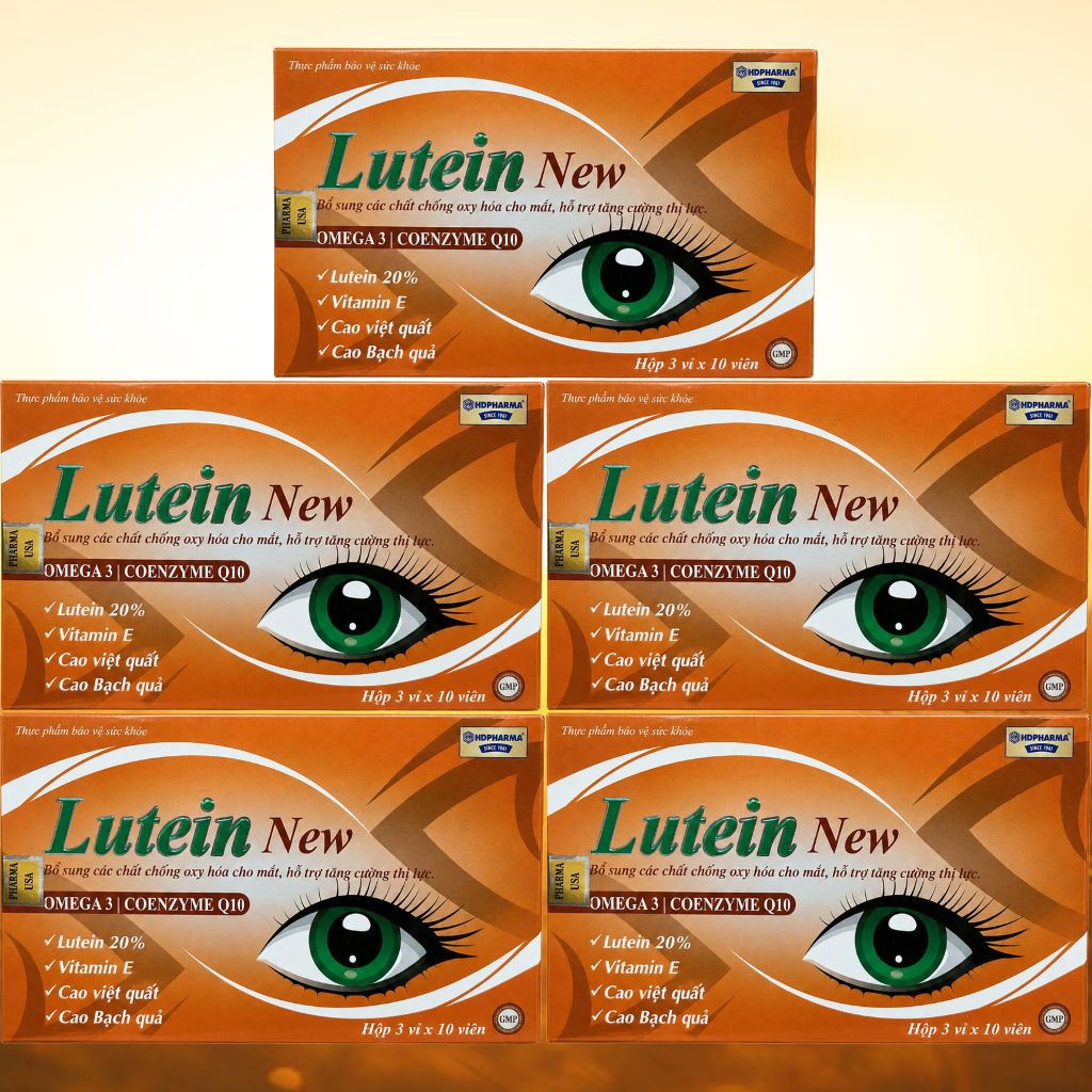 Combo 5 Hộp Lutein New Cam - Rostex - Hải Dương - Vitamin Thanh Lọc
