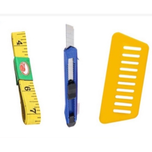 Set dụng cụ hỗ trợ dán decal trang trí, bộ dụng cụ, keo sữa, miết giấy