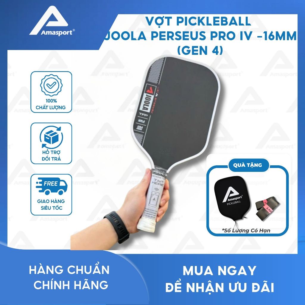 Vợt pickleball JooLa Perseus Pro IV -16mm (gen 4)
