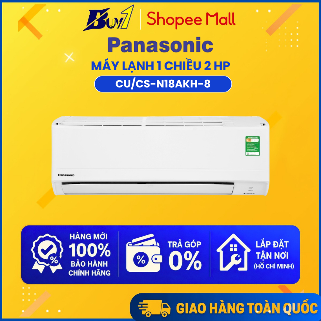 CU/CS-N18AKH-8 - Máy Lạnh Panasonic 1 Chiều 2.0 HP CU/CS-N18AKH-8 - Hàng Chính Hãng