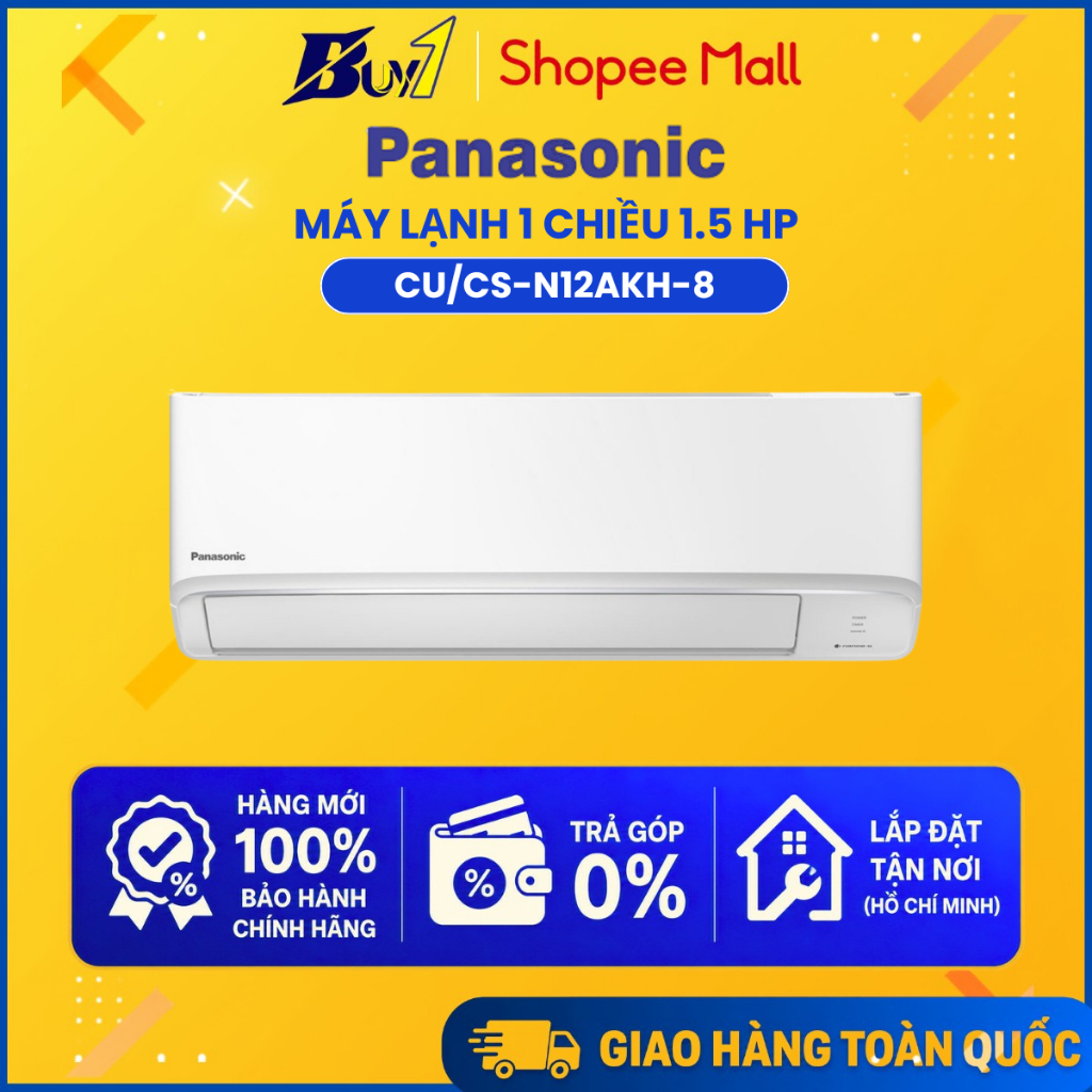 CU/CS-N12AKH-8 - Điều hòa 1 chiều Panasonic 12.000BTU CU/CS-N12AKH-8 - Hàng Chính Hãng