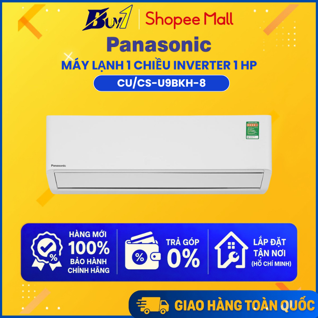 CU/CS-U9BKH-8 - Máy lạnh Panasonic Inverter 1 HP CU/CS-U9BKH-8 - Hàng chính hãng