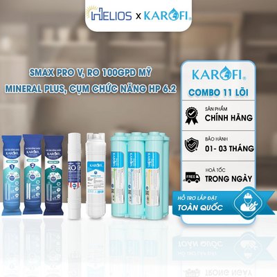 Combo 11 Lõi Lọc Karofi Chính Hãng Smax V, RO Mỹ, HP 6.2, Mine Plus – Dùng Cho KAD-X68 KAH-X29