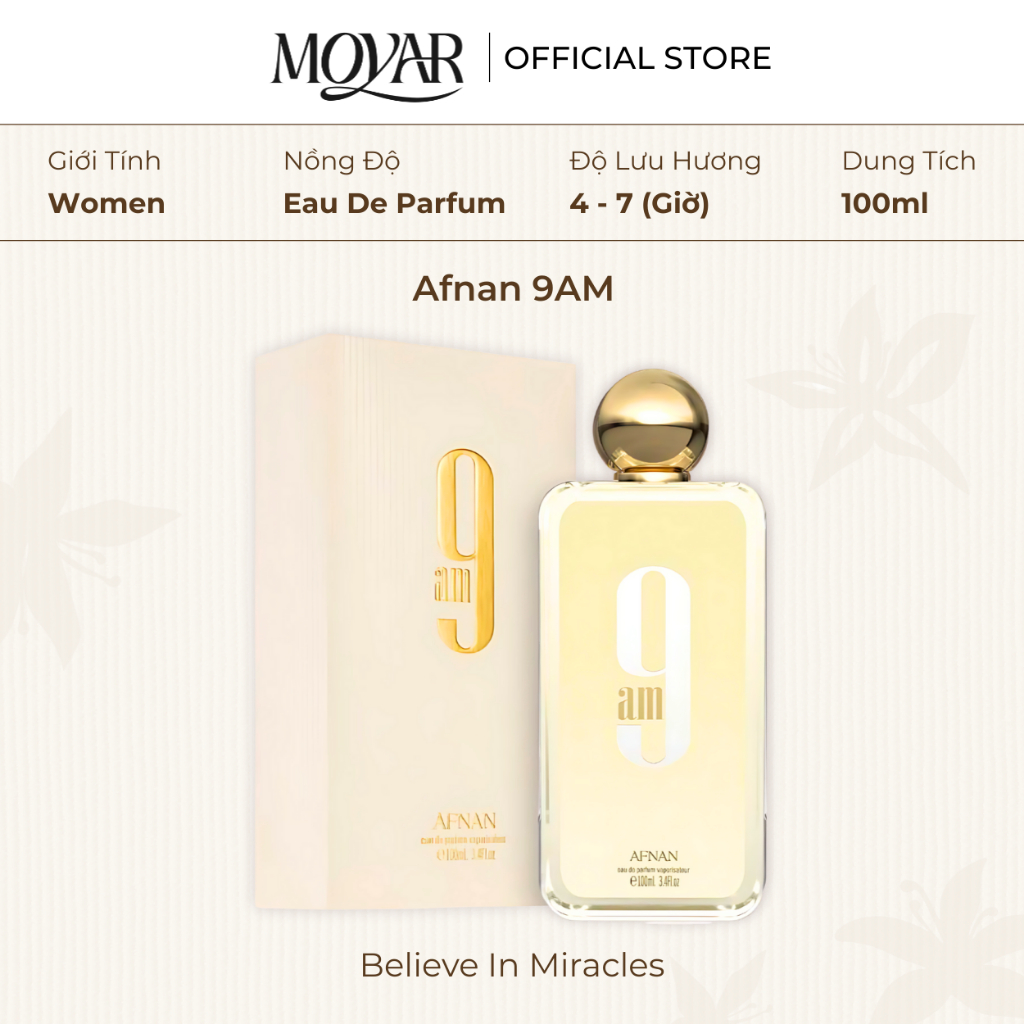 Nước Hoa Afnan 9AM EDP | Nước Hoa Nữ Fullsize | Moyar Perfume