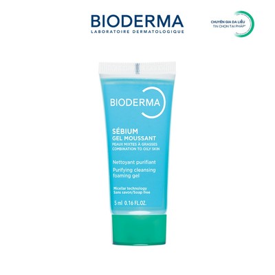 [QUÀ TẶNG KHÔNG BÁN] Gel rửa mặt tạo bọt cho da hỗn hợp và da dầu Bioderma Sebium Gel Moussant - 5ml