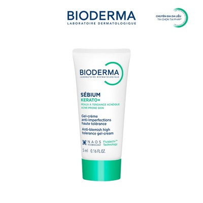 [QUÀ TẶNG KHÔNG BÁN] Kem dưỡng hỗ trợ giảm mụn chuyên sâu cho da mụn nhẹ đến trung bình Bioderma Sébium Kerato+ 5ml