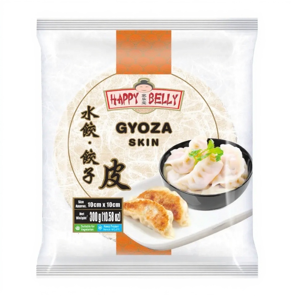 VỎ SỦI CẢO TRẮNG HAPPY BELLY GYOZA SKIN 300G (32 LÁ) 