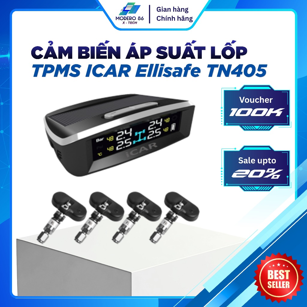 Cảm biến áp suất lốp TPMS ICAR Ellisafe TN405 - Modero86 X-tech